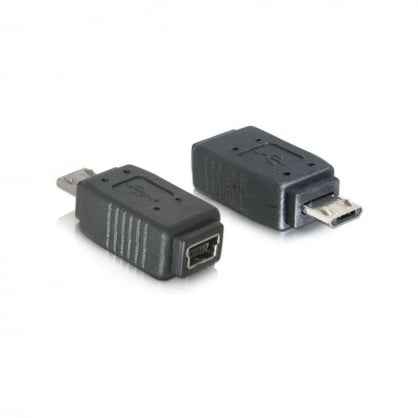 Adapter Delock 65063, USB mini f -> USB micro, must